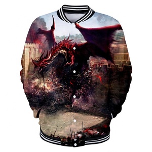 เสื้อแจ็คเก็ตยีนส์ลายเบสบอล 3 มิติ Devil สำหรับทุกเพศ ป้องกันรังสียูวี แห้งเร็ว ระบายอากาศได้ดี เสื้อโค้ทฤดูหนาว เสื้อสเวตเชิ้ต เสื้อคลุม - Product Image 2