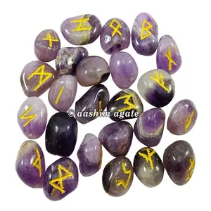 Gemstone All Stones Rune Set Wholesale Rune Set Natural Crystals Healing Rocks Reiki Minerals Decorative Feng Sui Meditation Set