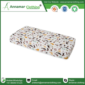 Draps imperméables pour lit de bébé en jersey simple 100% coton biologique respirant avec logo privé - Product Image 2