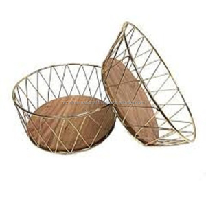 Cesta de Almacenamiento Ovalada de Alambre Metálico con Asas, Organizador Multiusos - Product Image 2