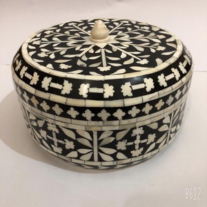 LAMETIERARTZ Caja Especial Eid con Incrustaciones de Madreperla y Hueso, Logotipo Personalizado, Varios Colores, para Almacenamiento de Joyas, Pan y Otros Artículos - Product Image 2