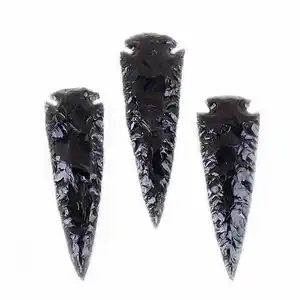 Best Quality Hand made Black Obsidian Arrowhead Knife Blade Wholesale Arrowhead Buy From AAMEENA AGATE