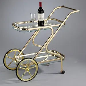 Chariot de service de thé pour Bar en verre d'hôtel