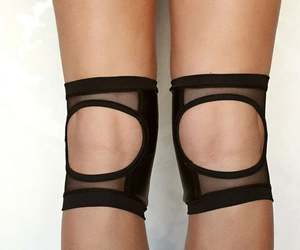 Goojoxar — genouillères noires pour pôle de danse, protège-genoux avec poche - Product Image 2