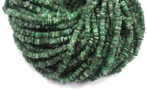 Perles Heishi émeraude verte naturelle de 16 pouces, vente en gros, fabricant, bijoux en pierres précieuses authentiques de haute qualité, 2019 - Product Image 5