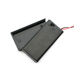 2 x AA 3V Black Battery Holder Connector Storage Case Battery Box 2 Slot AA Battery Holder with ON/OFF Switch and 15cm Lead Wire