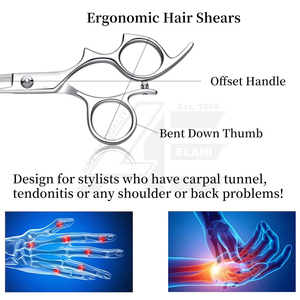 Ciseaux de coiffure professionnels avec grandes poignées ergonomiques pour barbier et styliste, ciseaux de coupe de cheveux pour salon 2026 - Product Image 5