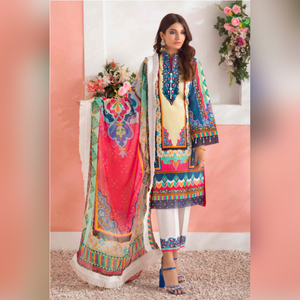 Traje Salwar Kameez de Algodón para Mujer, Colección Eid para Bodas y Fiestas, Diseño Pakistaní Indio, Modelo 1104, Diseño Moderno - Product Image 2