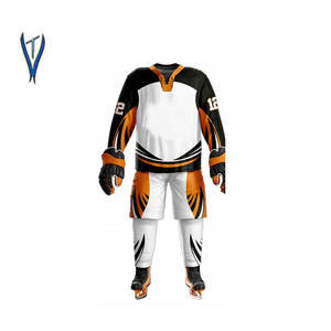 Ropa deportiva unisex de hockey sobre hielo de diseño personalizado, la mejor calidad, con impresión totalmente personalizada por sublimación, conjuntos de nombres del equipo OEM - Product Image 1