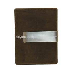 Billetera delgada minimalista para hombre, billetera de cuero con Clip para dinero, bloqueo RFID, bolsillo frontal - Product Image 3