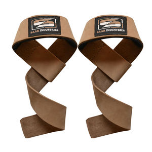 Top Selling Unisex Cowhide Leather Lifting Straps Quality <b>Wrist</b> <b>Support</b> for Weightlifting Fitness Safety Equipment - Product Image 2