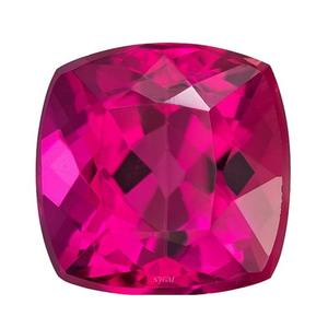 12mm corte de cojín turmalina Rosa Natural precio al por mayor alta calidad facetada piedra preciosa suelta turmalina Rosa Natural - Product Image 1