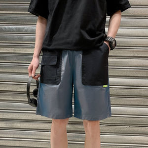 <b>Mens</b> Colorblock <b>Utility</b> <b>Shorts</b> Streetwear Multi Pocket Drawstring Waist Loose Fit Summer Casual Trendy Fashion <b>Shorts</b> - Product Image 4