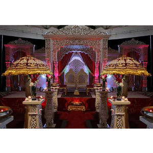 Mandap sculpté en fibre, Mandap de mariage indien hindou, Mandap de mariage Rajwada, Nouvelle-Zélande - Product Image 1