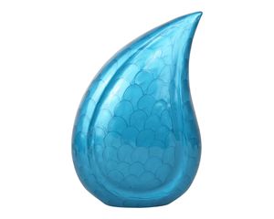 Banda de grabado de plata azul perla de diseñador para adultos, suministros funerarios, urna de cremación para cenizas humanos, recuerdo a juego de bajo coste - Product Image 3