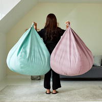 Pouf Tatami Moderne, Fauteuil Paresseux, Ottoman, Meuble de Salon, Housse en Tissu Lavable Confortable, Chaise-Lit Simple