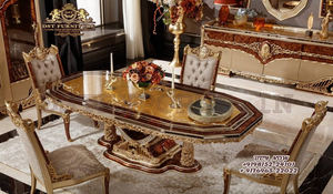 Best Ultra Luxury <b>Dining</b> Room Furniture <b>Set</b> Classy Look Golden Polish <b>Dining</b> Room <b>Set</b> European Style <b>8</b> <b>Seater</b> <b>Dining</b> Table <b>Set</b> - Product Image 3