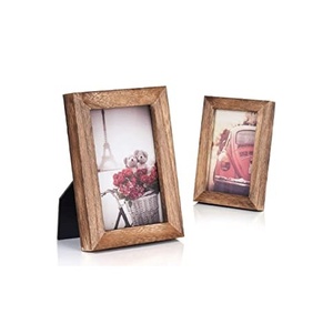 Cadre photo en bois naturel et produit fait à la main avec poli et 2 pièces avec vaisselle de table décorative pour chambre à coucher - Product Image 3