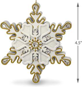 Copo de nieve Adorno navideño Festivo Árbol de Navidad Decoración Bola para alegría navideña - Product Image 2