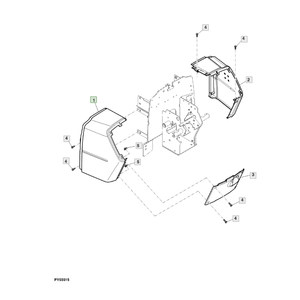 SJ17182 Ensemble de capot latéral gauche pour tracteurs pour 5E-5210 5310 5045D/E 5050E 5055D/E 5060E 5065E 5075E 5103 5303 5403 5410 5503 - Product Image 6