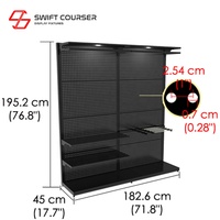Platzsparender Moderner Asiatischer DIY Erweiterbarer Verstellbarer Modularer Metall-Kleiderschrank in Schwarz für Schlafzimmer, Wohnzimmer und Hotel, Anpassbar