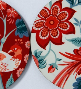 2022 Fabricante Venta directa de fábrica Posavasos de madera multicolor de alta calidad Cantidad a granel Compradores comerciales Alfombrillas y almohadillas de MDF - Product Image 2