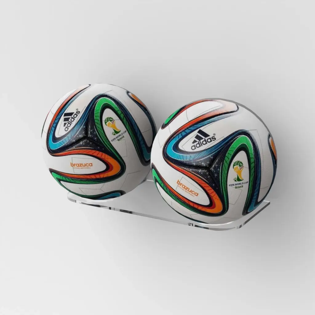 Пользовательский Прозрачный светящийся держатель для мяча, настенный акриловый держатель для футбольного мяча