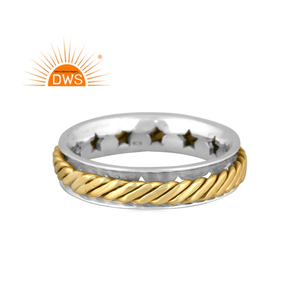 Fine Sterling Silver Spinner Statement Band Ring Silver Jewelry for Women Gift for Her - Product Image 1