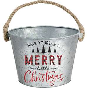Best Quality Galvanized Tin Christmas <b>Ice</b> <b>Bucket</b> Gray Color Fancy Design Christmas Decoration Beverage Tubs <b>Ice</b> <b>Buckets</b> for Sale - Product Image 2