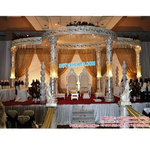 Mandapam de Cristal para Ceremonia de Boda Gujarati, Mandap de Fibra de Cristal para Ceremonia India, Mandap para Boda del Sur de la India, Mandap para Boda en Australia - Product Image 1