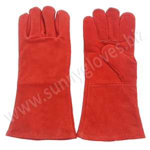 Cowhide Leather Heat Resistance Heavy Duty Industrial Stick Welding Hand Gloves - Product Image 2