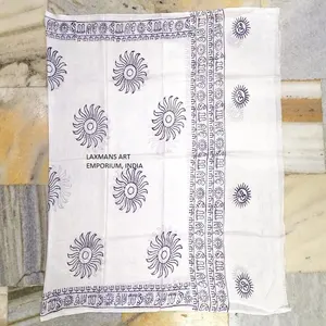 Hot Sale 2024 Popular Sun Printed Holy Prayer Mantra Printed White Viscose Scarves/Shawls Wholesale From India