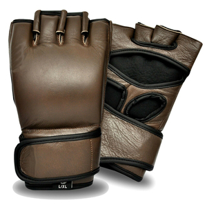 ถุงมือ MMA หนังสีทองแบบครึ่งนิ้ว,ทำจากวัสดุคุณภาพดีที่สุดสำหรับการแข่งขันแบบมืออาชีพราคาขายส่ง - Product Image 2