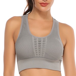 Sujetador deportivo con cierre frontal para mujer, sostén deportivo de talla grande, con cierre frontal, color blanco, negro y azul - Product Image 1