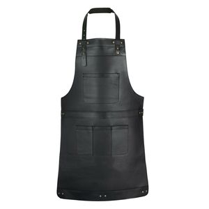 Tablier de coiffeur et de barbier personnalisé en cuir de qualité avec logo personnalisé, tablier de cuisine imprimé personnalisé - Product Image 2