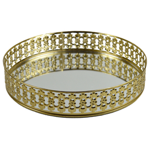 Rectangle Trinket <b>Tray</b> With Glass Mirror With Trendy Gold Plated Finishing for Home Decorative Design Makeup <b>Tray</b> - Product Image 6