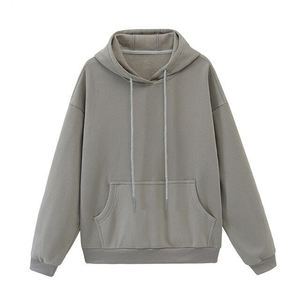 Sweat à capuche uni en coton pour homme, design unisexe, broderie, cordon de serrage, mode unisexe, surdimensionné, poids lourd - Product Image 6