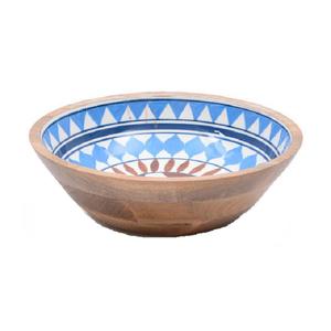 Designer Round Shape Wood <b>Food</b> Serving Bowl With Marble Base Highest Quality Bowl At Competitive Price - Product Image 5
