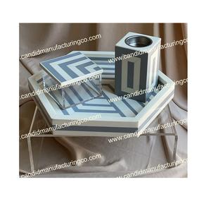 Latest <b>Bone</b> Inlay Tray Set with Bakhoor Burner Mubkhar Resin and Plastic Set for Ramadan Gift - Product Image 4