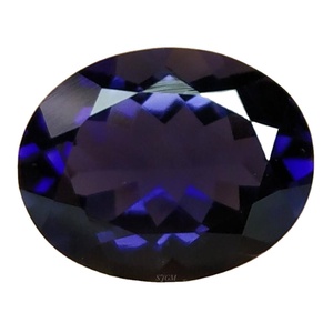 หินไอโอไลต์ธรรมชาติเจียระไนรูปวงรี10X14mm หินอัญมณีแบบเหลี่ยมเพชรพลอยหลวมสำหรับเคลือบธรรมชาติกะรัต - Product Image 1