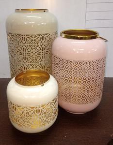 Handcrafts โคมไฟที่ไม่ซ้ำกันผู้ถือเทียนเคลือบเสร็จโคมไฟแบบพกพาตกแต่งงานปาร์ตี้แขวนโคมไฟที่ทันสมัย - Product Image 2