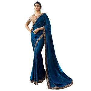 Nouveau dernier mariage porter Jacquard travail Saree avec chemisier pièce femmes indiennes porter pas cher prix en gros Surat ethnique - Product Image 2