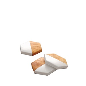 Dessous de verre en pierre pour forme hexagonale cadeau de pendaison de crémaillère couleur blanche pierre pour boisson cadeau personnalisé taille personnalisée prix pas cher - Product Image 1