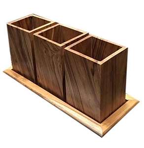 Natural <b>Wood</b> Spoon Holder Rack Tray Unique Design <b>Wood</b> Spoon Holder Customized Size Top Selling Product - Product Image 1