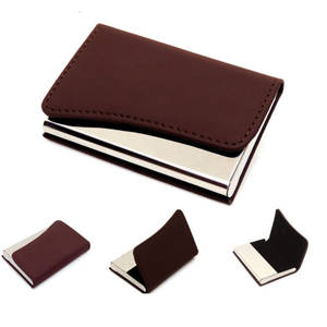 Tendencia al por mayor cuaderno de calidad superior superventas verde logotipo imprimible tarjetero de polipiel - Product Image 2