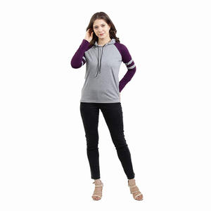 Sudadera con capucha de bloque de lujo para mujer, suéter de manga larga con cordón - Product Image 5