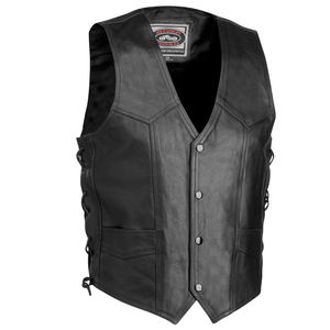 Chaleco de Cuero, Chaleco de Motociclista de Cuero, Chaleco de Motocicleta de Moda de Cuero - Product Image 2