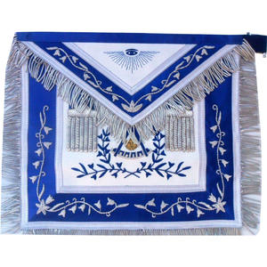 Tabliers maçonniques de loge bleue faits à la main professionnels personnalisés Tabliers de maître maçon Design de poche en cuir roman pour cadeaux de nouveautés - Product Image 2