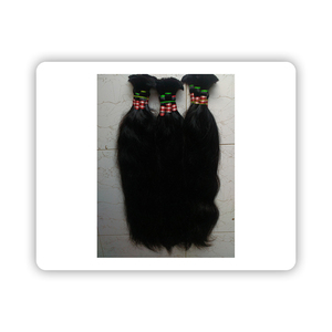 100% Máquina de cabello Remy indio virgen de alta calidad Doble trama Todos los colores Dyeable 100g Extensión a granel a precio - Product Image 1