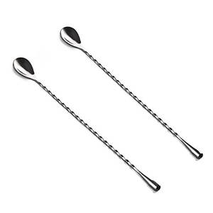 Acier inoxydable avec fourchette cuillère en acier pour bar et milkshake cuillère à mélanger et vente chaude - Product Image 2